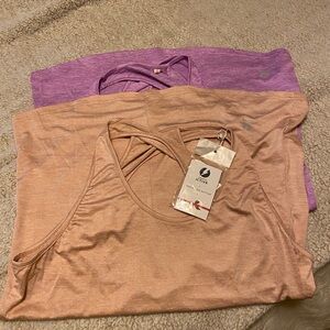 Eve Women's Stylish Tank Tops - Lavender and Peach
